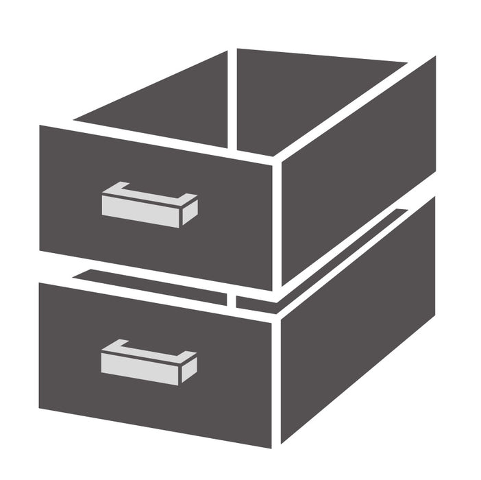 Stainless steel drawer set for GN Ecofrost refrigerated counter unit