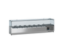 Stainless steel refrigerated countertop unit, 1500mm wide, 335mm deep view 2