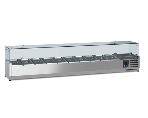 Stainless steel countertop refrigerated unit with 1/4 GN pan capacity view 2