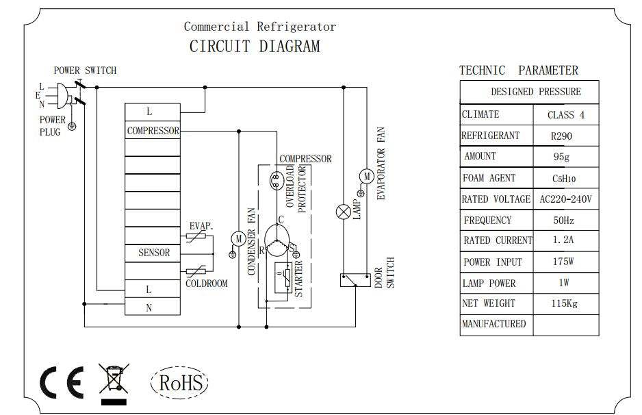 Combisteel SS 600 upright refrigerator, stainless steel, 600 litre capacity view 3