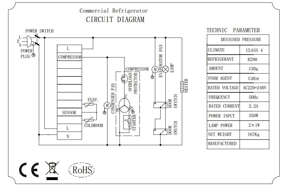 Combisteel SS 1200 stainless steel upright refrigerator with single door view 3