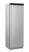 Stainless steel upright refrigerator with right hinged door and digital display panel