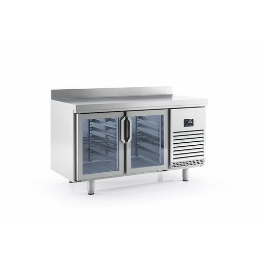Infrico BMGN1960CR glass door refrigerated prep counter