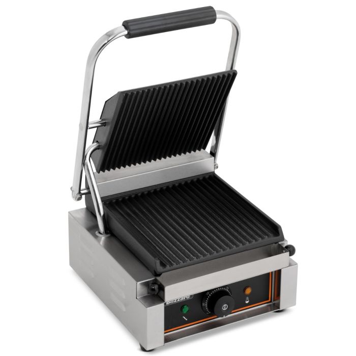 Blizzard 1800w Single Contact Grill Top & Bottom Ribbed BRRCG1