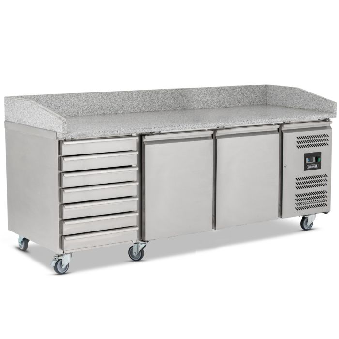 Blizzard 2 Dr Pizza Prep Counter With Neutral Drawers 580L BPB2000-7N