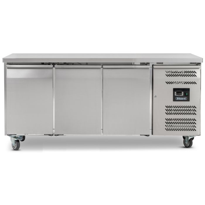 Blizzard 3 Door Gn1/1 Freezer Counter Without Upstand 417L LBC3NU