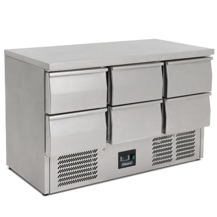 Blizzard 6 Drawer Compact Gastronorm Counter 368L BCC3-6D