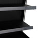 Blizzard Black Tiered Display With Sliding Glass Doors BTD150BK-GD 