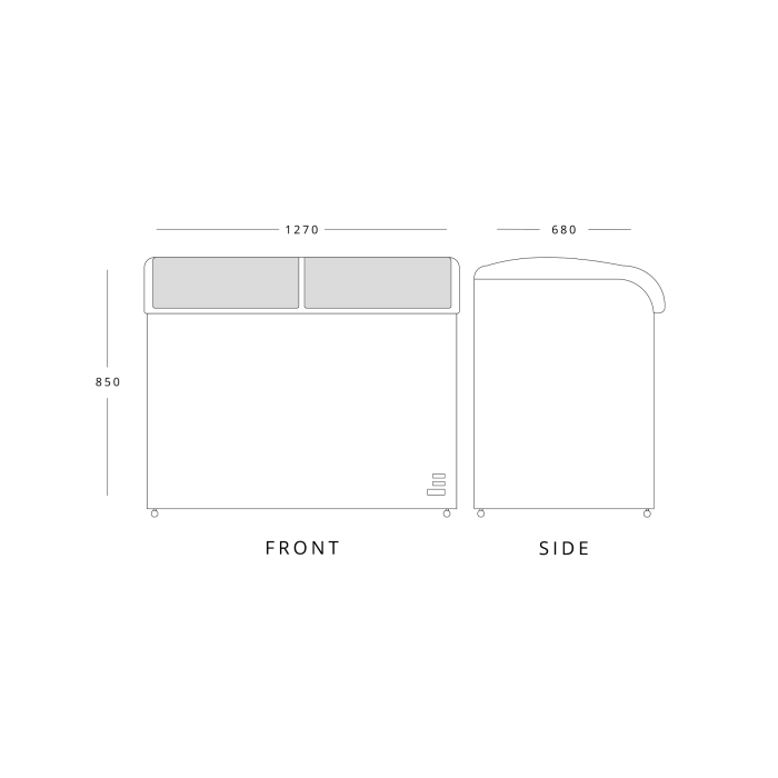Blizzard Curved Glass Lid Freezer 420l BDF42