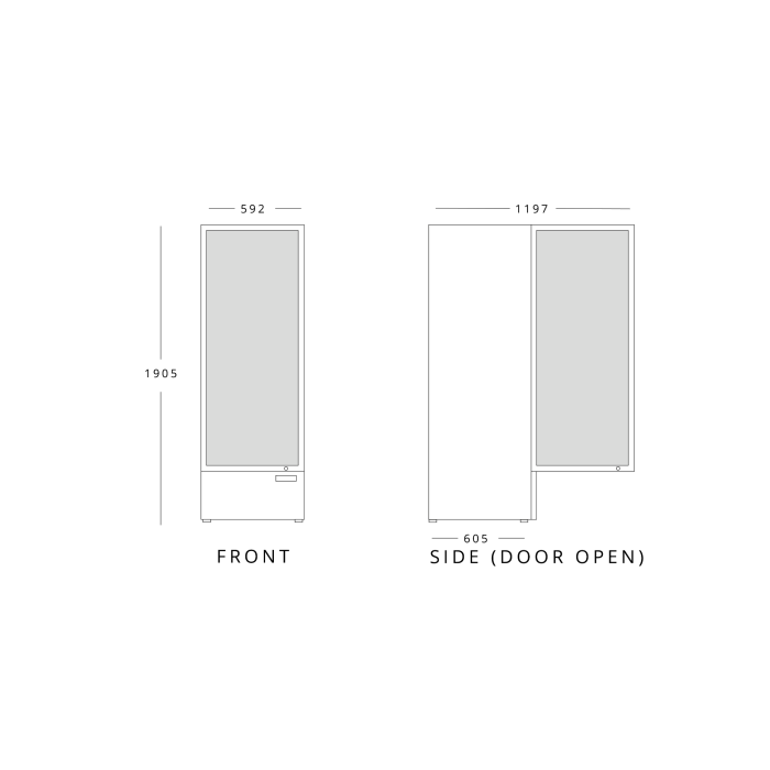 Blizzard Single Glass Door Merchandiser 350l BC350