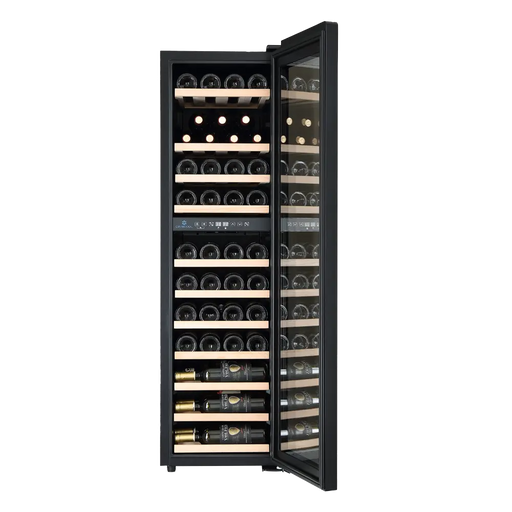 Cavecool Raw Quartz 44 bottle dual zone wine cooler, side view