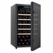 Cavecool Raw Citrine 56 bottle single zone wine cooler, interior shelving view