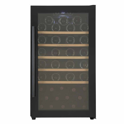 Cavecool Raw Citrine 56 bottle single zone wine cooler, front view