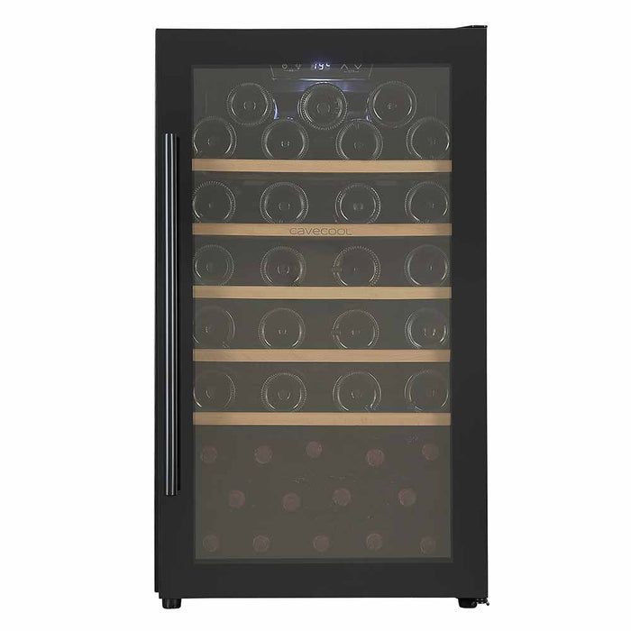 Cavecool Raw Citrine wine cooler, 56 bottles, single zone, black