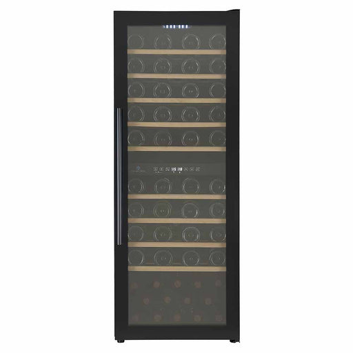 Cavecool Raw Zircon 77 bottle dual zone wine cooler, front view