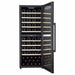 Cavecool Raw Zircon 77 bottle dual zone wine cooler, open door view