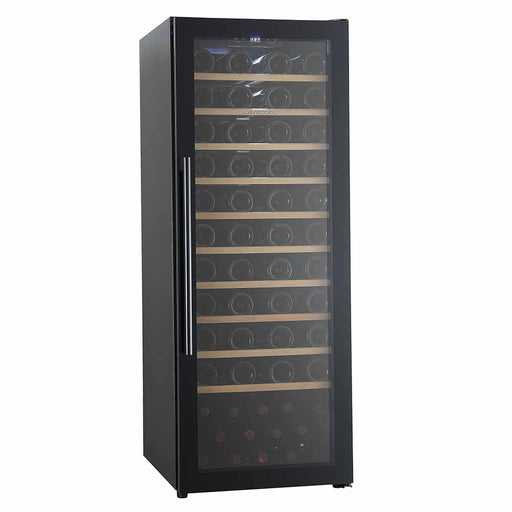 Cavecool Raw Zircon 84 bottle single zone wine cooler, side view