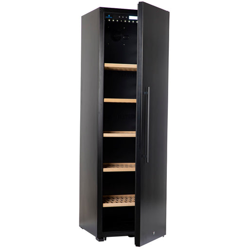 Cavecool Passion Mica 248 bottle single zone wine cooler, solid door, side view