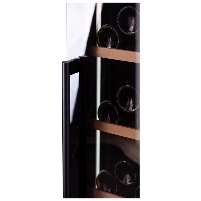 Cavecool Ideal Emerald 112 bottle multizone wine cooler, interior shelving view
