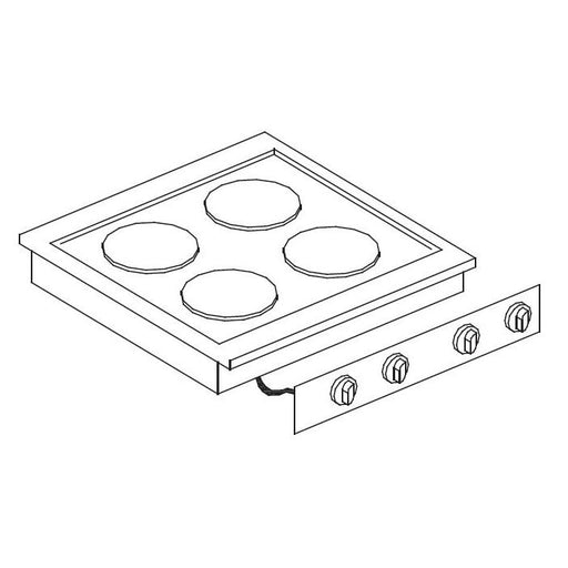 Combisteel El. Range 4 pl. 7266.0030
