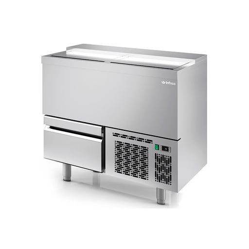 Infrico EBC 1000 II chest bottle cooler with drawers