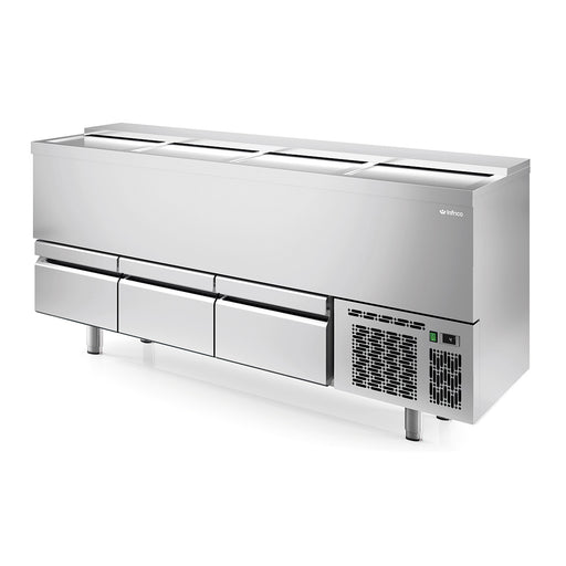 Infrico EBC 2000 II chest bottle cooler with drawers