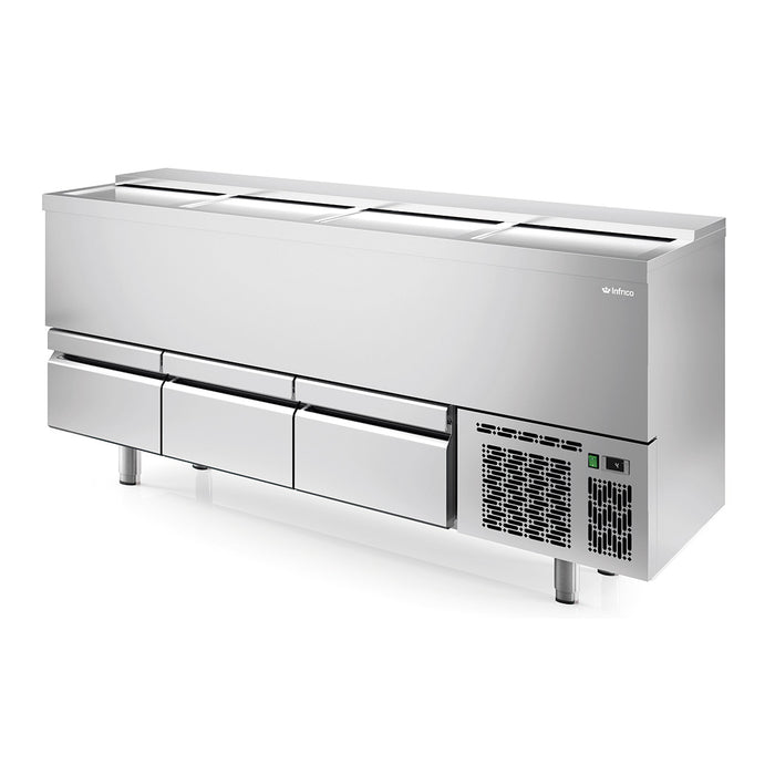 Infrico EBC 2000 II chest bottle cooler with drawers