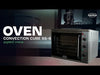 Stainless steel compact convection oven with left-hinge door and wire shelves visible inside view 6