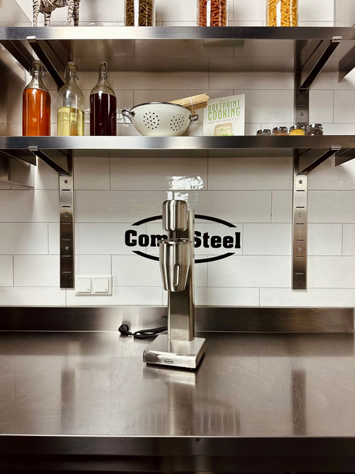 Compact white milkshake machine with single spindle and speed controls view 2
