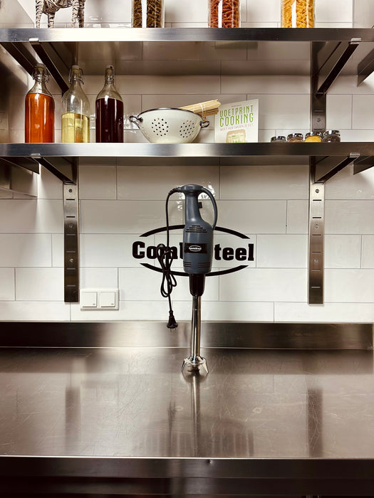 Combisteel HM-35-30 hand mixer with 300mm mixer arm and stainless steel construction view 2