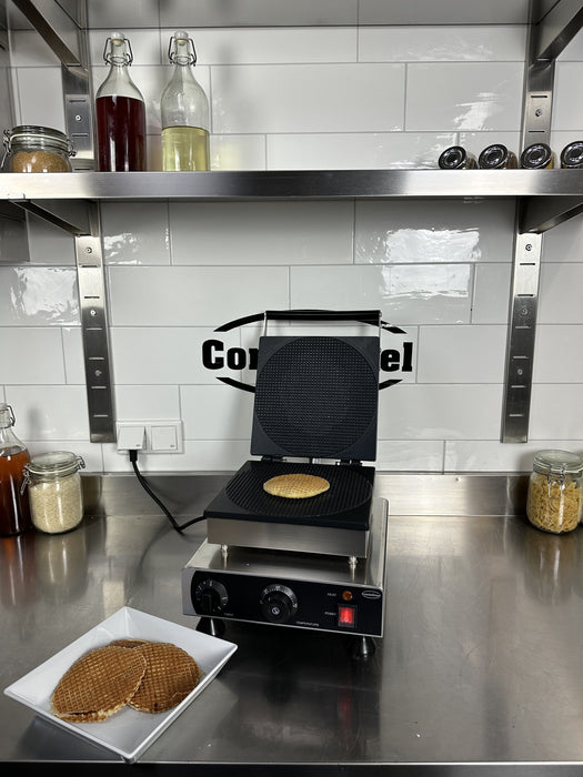 Combisteel round syrup waffle maker with stainless steel body and cast aluminium plate view 7