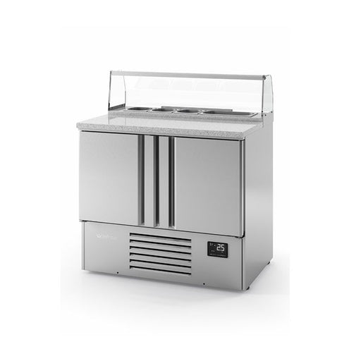 Infrico 2 Door Compact Gastronorm Pizza Prep Counter 230L ME1000PIZZA