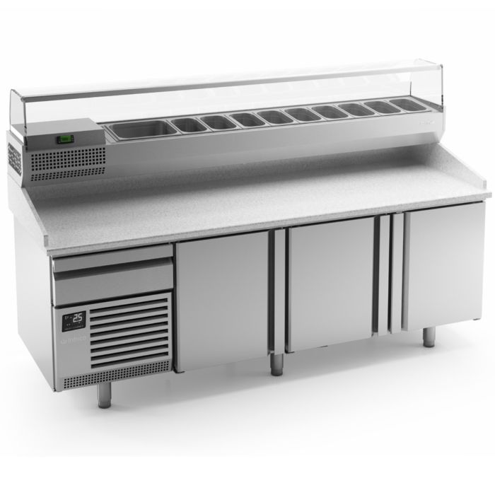 Infrico 3 Door Pizza Prep Counter 700L MP2300 — ChillCooler