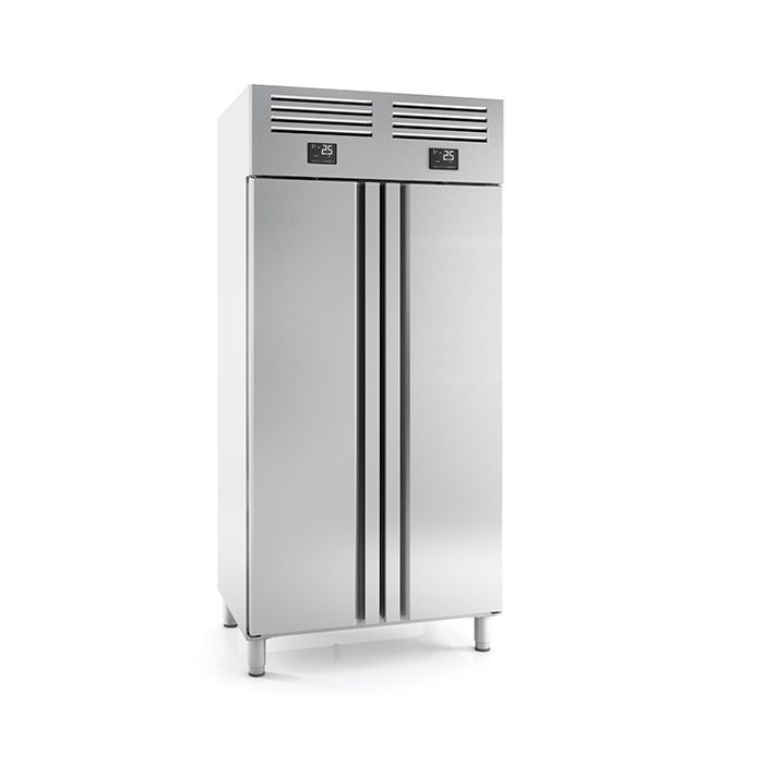 Infrico Double Door Ss 1/1 Fridge Freezer 325+325L AGN602MIX