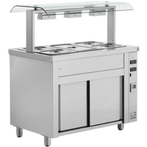 Inomak Bain Marie With Sneeze Guard 3 x GN11 MRV711