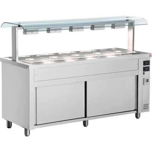 Inomak Bain Marie With Sneeze Guard 5x GN11 MRV718