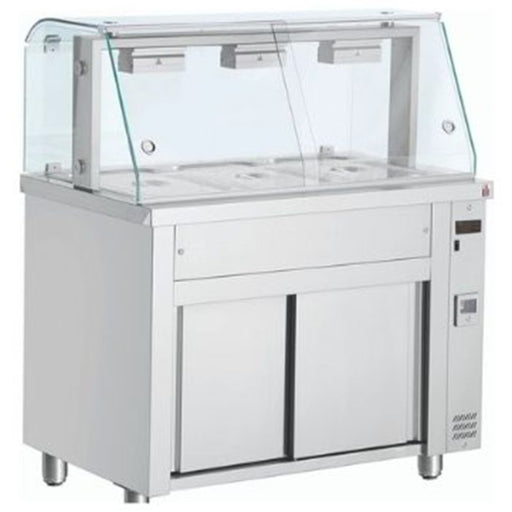 Inomak Bain Marie with glass structure 3x GN11 MFV711