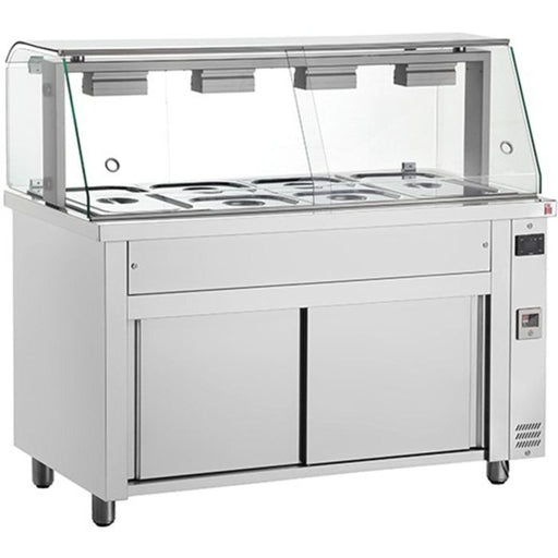 Inomak Bain Marie with glass structure 4x GN11 MFV714