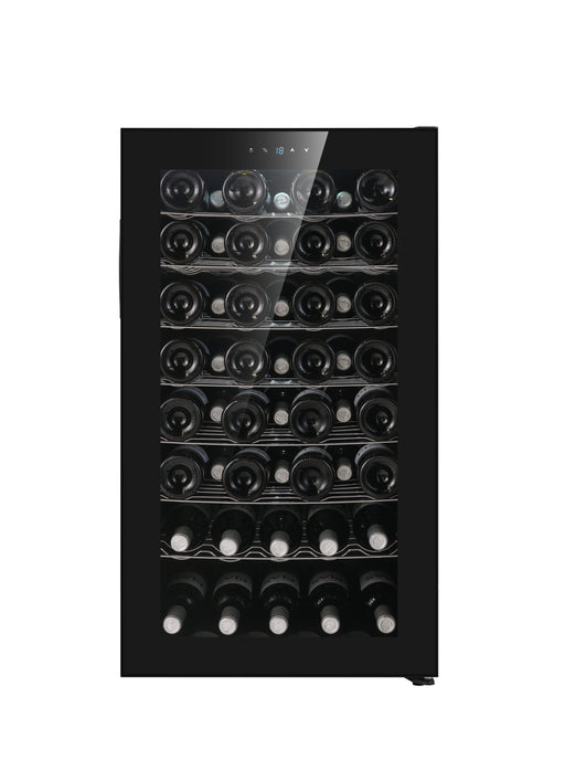 Combisteel 130 litre single glass door freestanding wine cooler with LED lighting