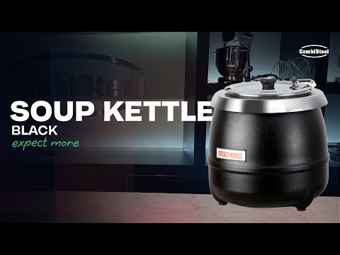 Black tabletop soup kettle with knob control and 10 litre capacity view 6