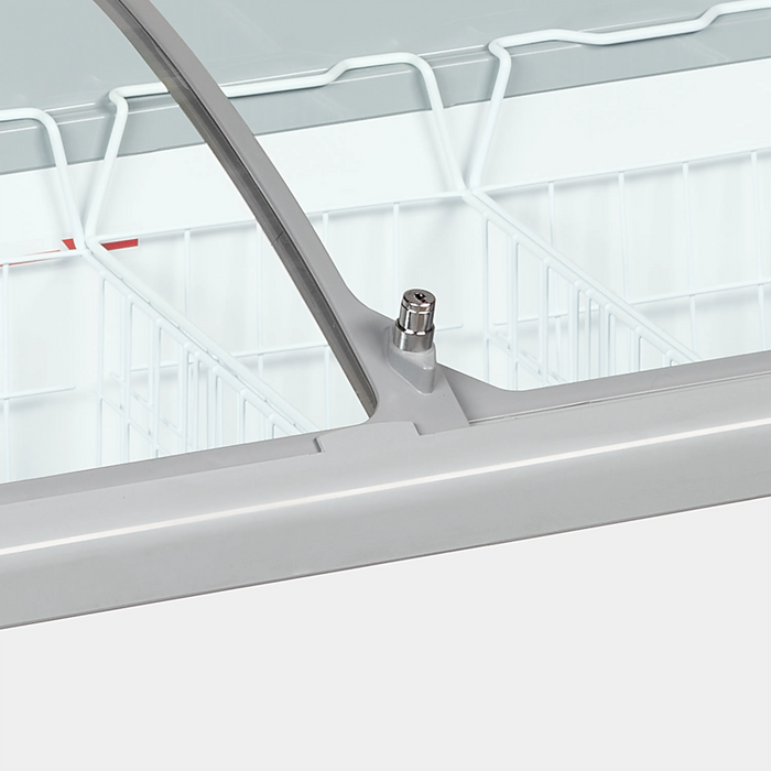Tefcold Sliding Curved Glass Lid Chest Freezer NIC401SCEB 48862(Substitution for 20132 NIC400SCEB)