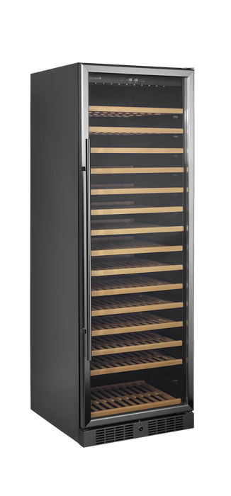 Tefcold TFW400-S freestanding single zone wine cooler with stainless steel door frame