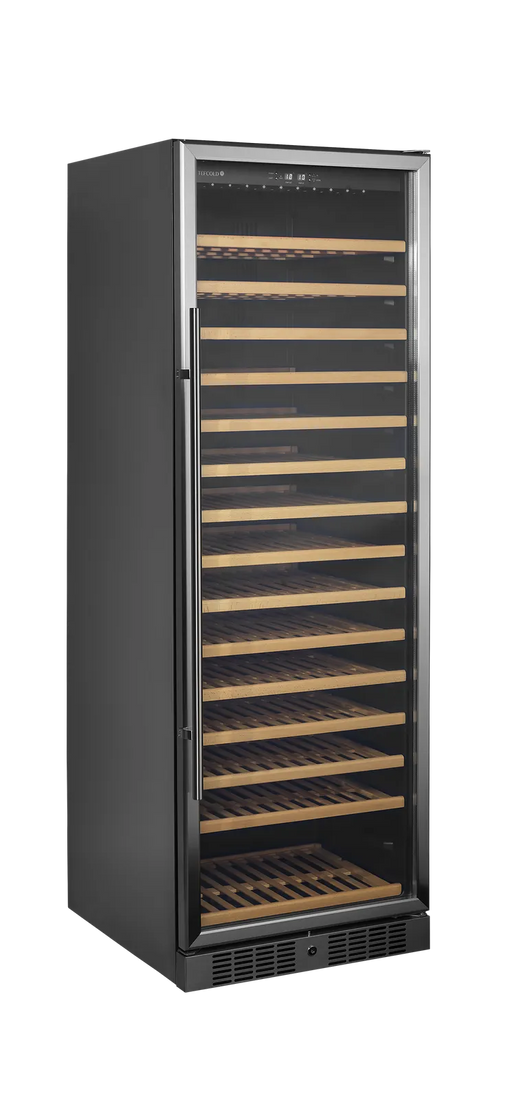 Tefcold TFW400-S freestanding single zone wine cooler with stainless steel door frame