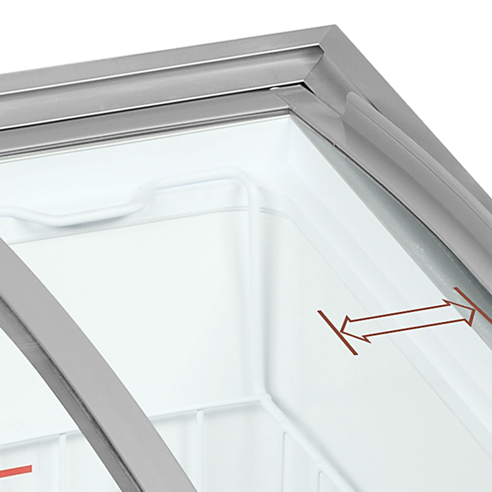 Tefcold Sliding Curved Glass Lid Chest Freezer IC101SCEB