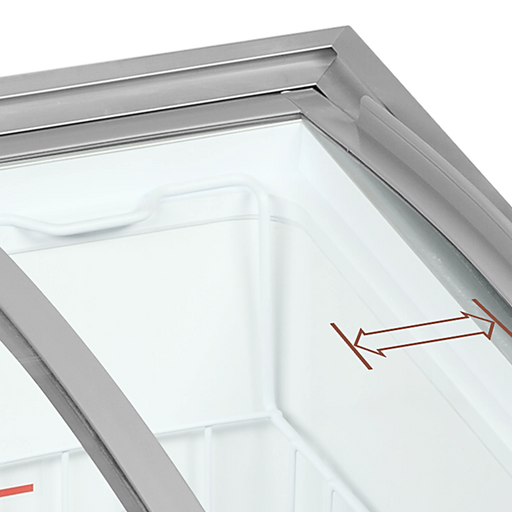 Tefcold Sliding Curved Glass Lid Chest Freezer IC101SCEB 48835(Substitution for 20108 )