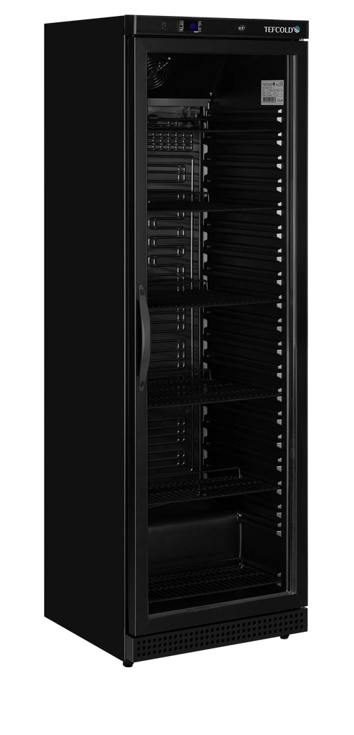Tefcold Black glass door chiller for excellent display UR400G BLACK