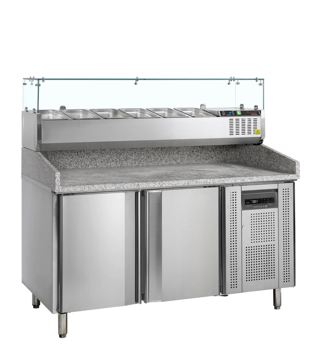 Tefcold Pizza Table with Topping unit PT1200 + GVC38-150 68520
