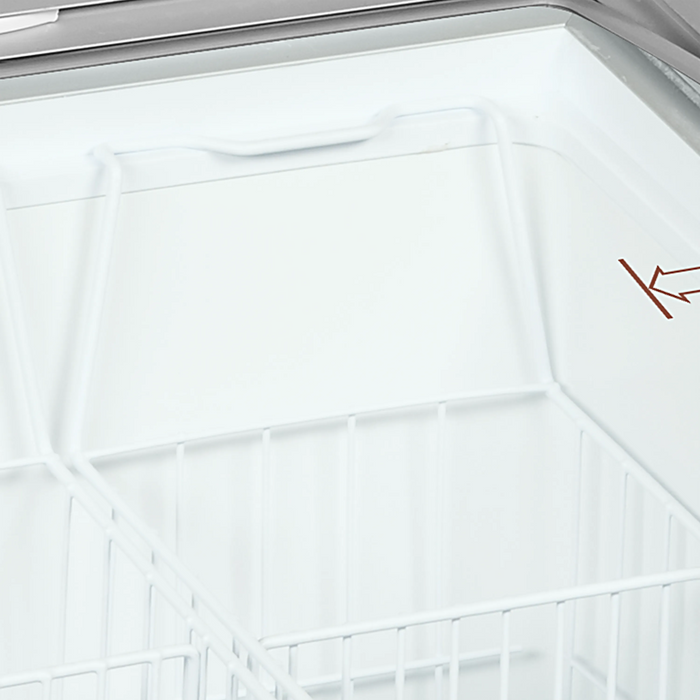 Tefcold Sliding Curved Glass Lid Chest Freezer IC501SCEB 48844(Substitution for 20123 IC500SCEB)