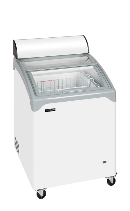 Tefcold Sliding Curved Glass Lid Chest Freezer NIC101CP