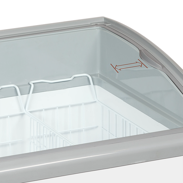 Tefcold Sliding Curved Glass Lid Chest Freezer NIC201SCEB 48859(Substitution for 20129 NIC200SCEB)